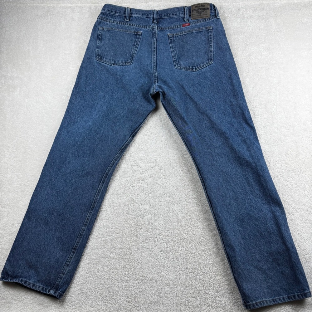 Wrangler Premium‎ Men's Blue Jeans Vintage Y2K Comfort Fit 38x32 Denim - Picture 9 of 9